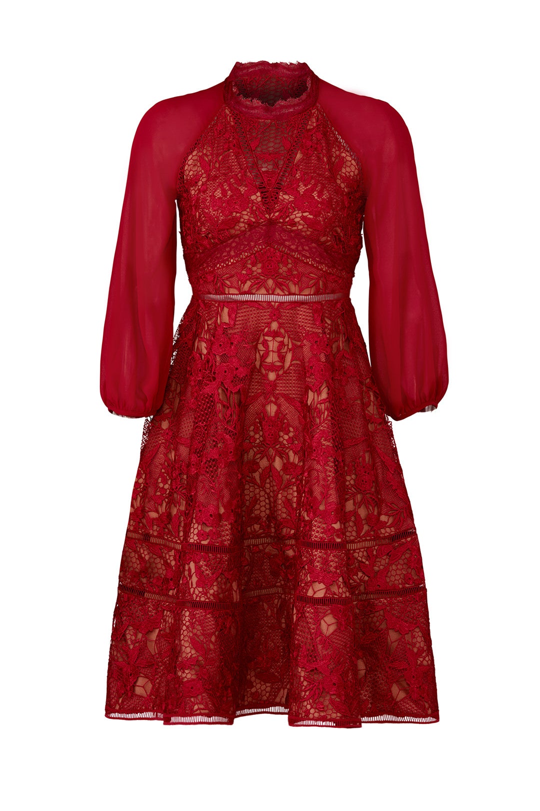 Wine Cuipare Dress by Marchesa Notte 3