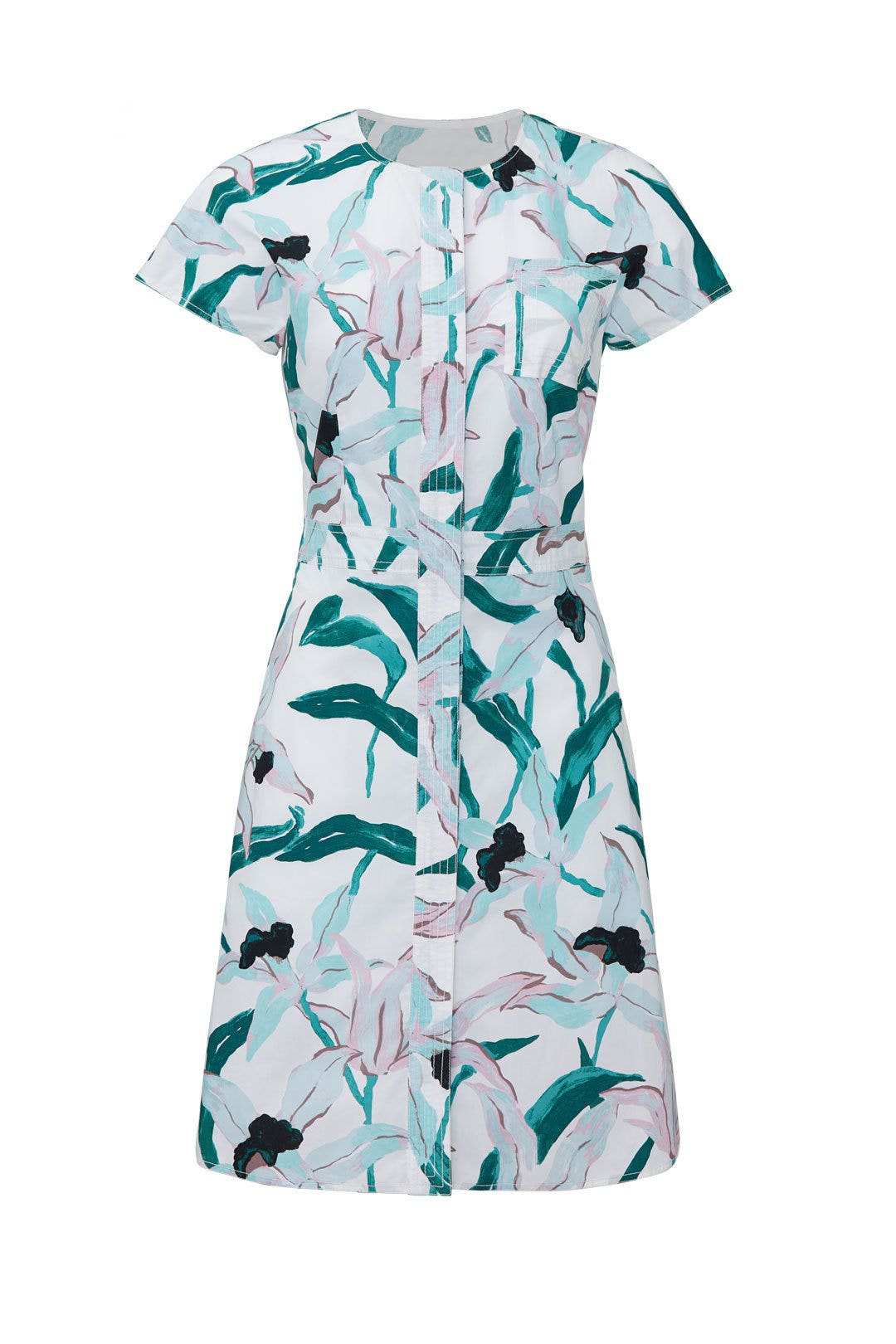 Ivory Bloom Shirtdress by Tory Burch