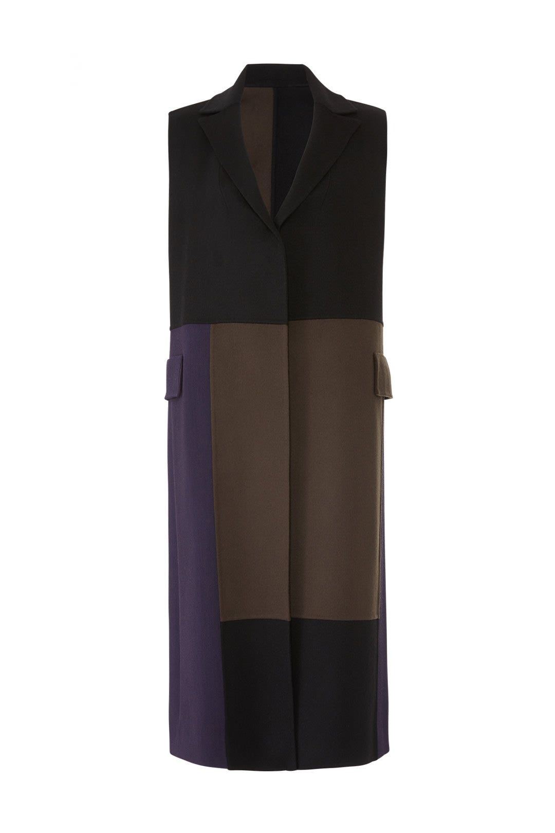 Patchwork Long Vest by Victor Alfaro
