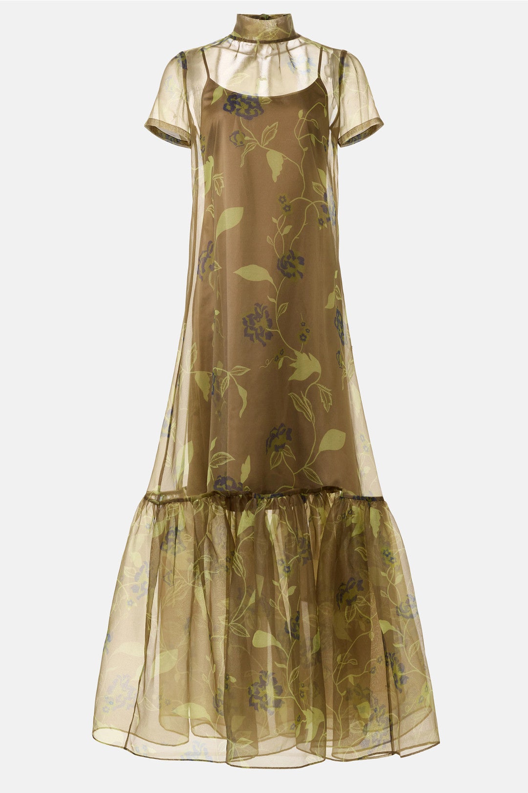 Brown Floral Calluna Dress by Staud 4