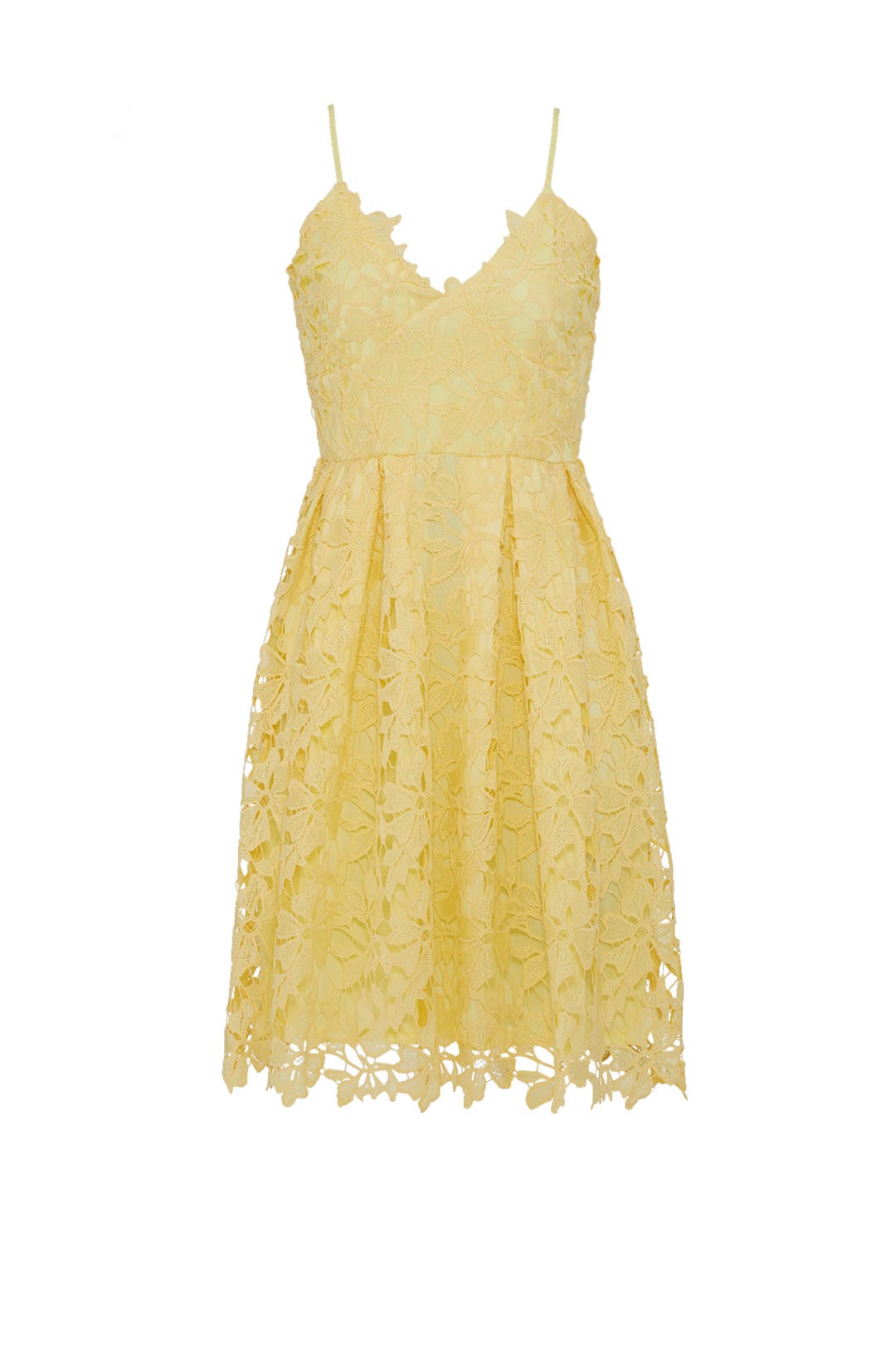 Yellow Floral Lace Dress by Slate & Willow