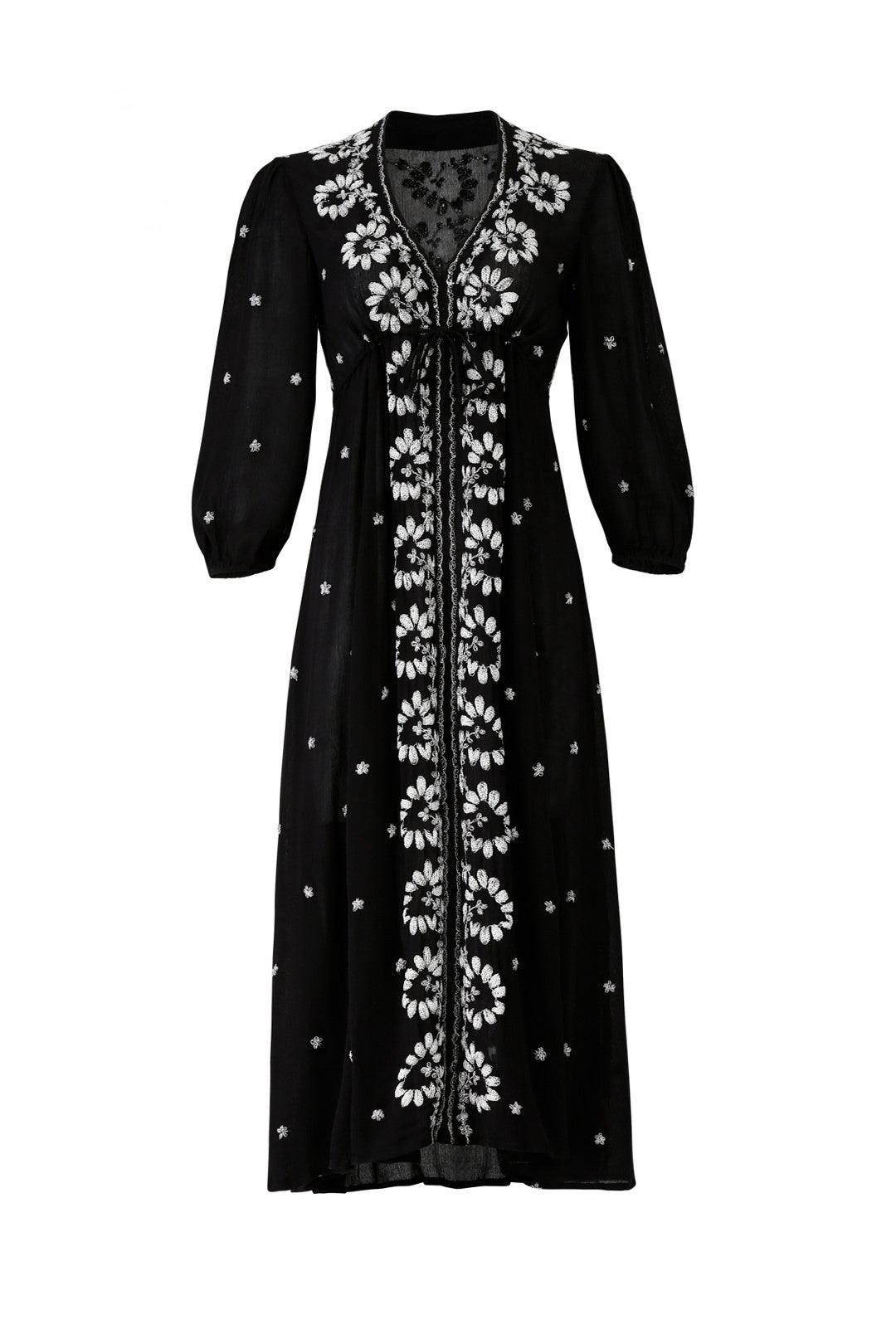 Black Embroidered Maxi by Free People 3