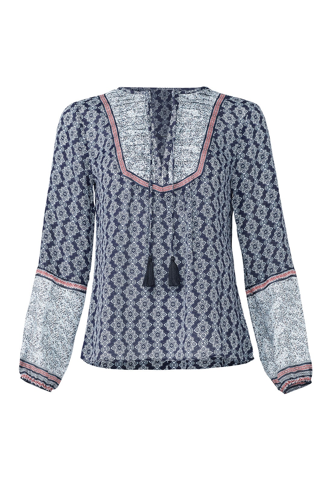 Avery Border Print Blouse by Greylin