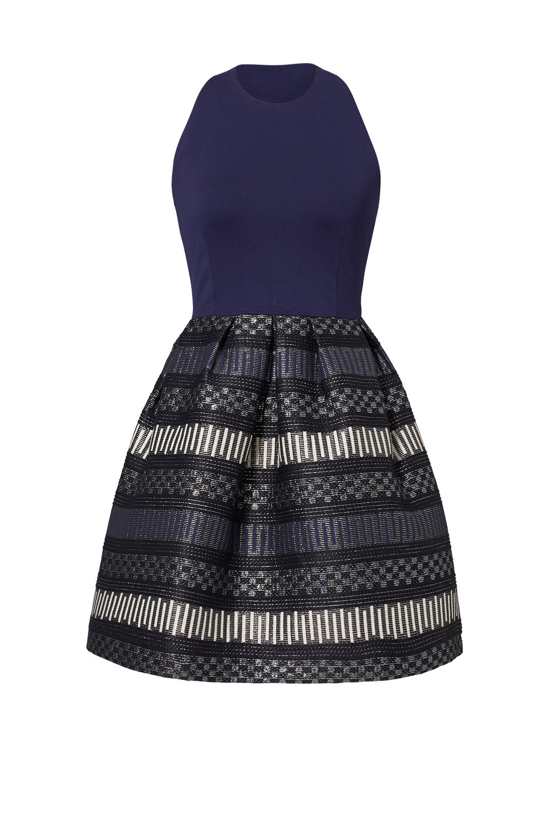 Metallic Navy Geo Dress by Hutch 3