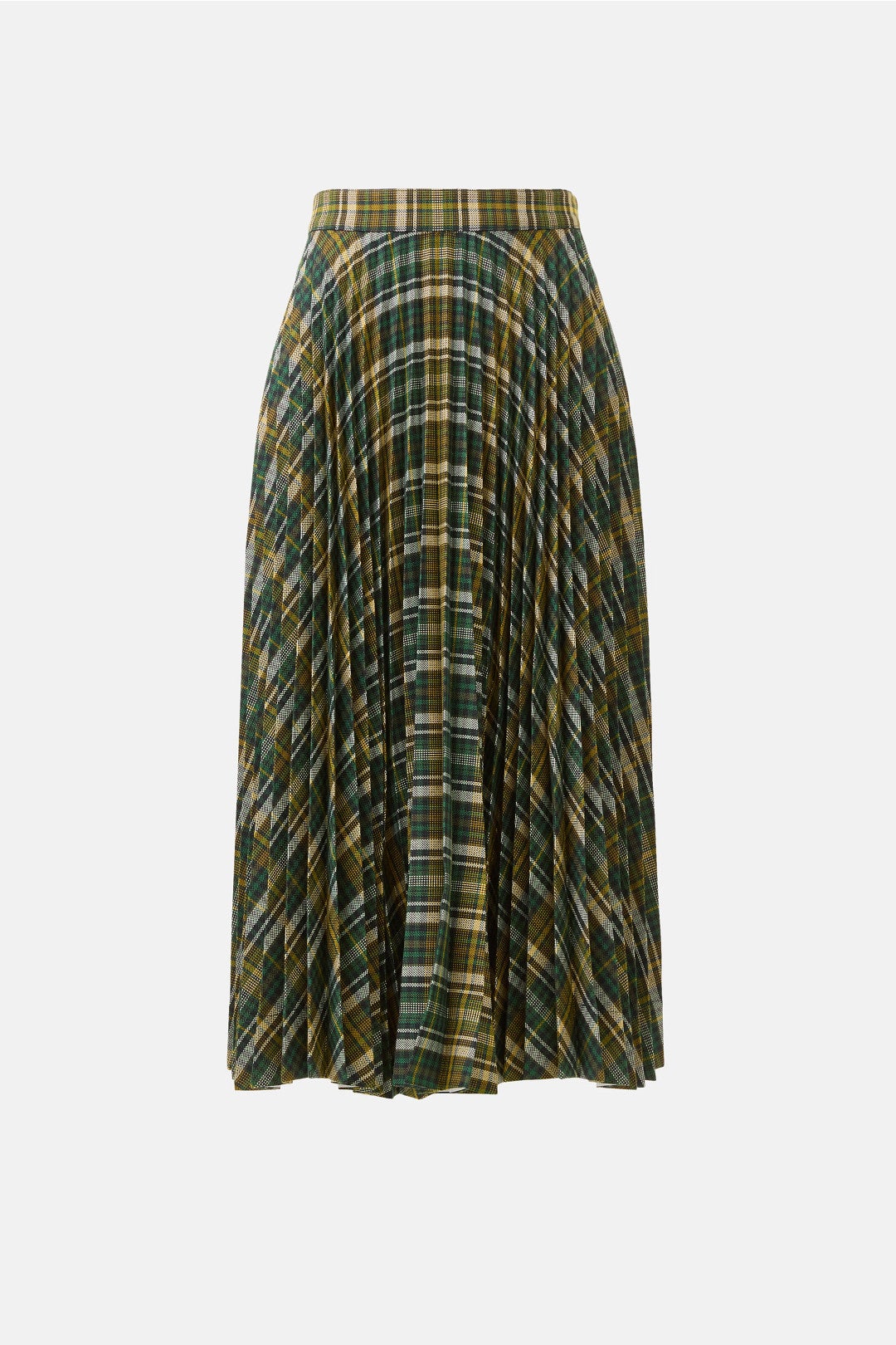 Pleated Plaid Midi Skirt by PLAN C x RTR 4