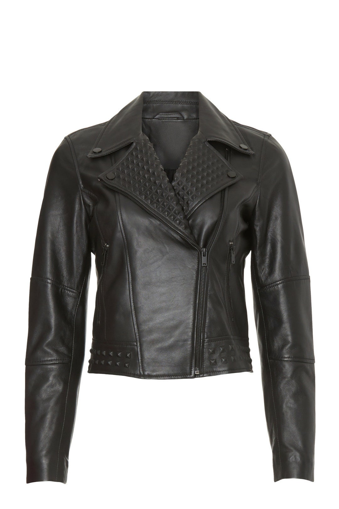 Textured Leather Jacket by Slate & Willow 4