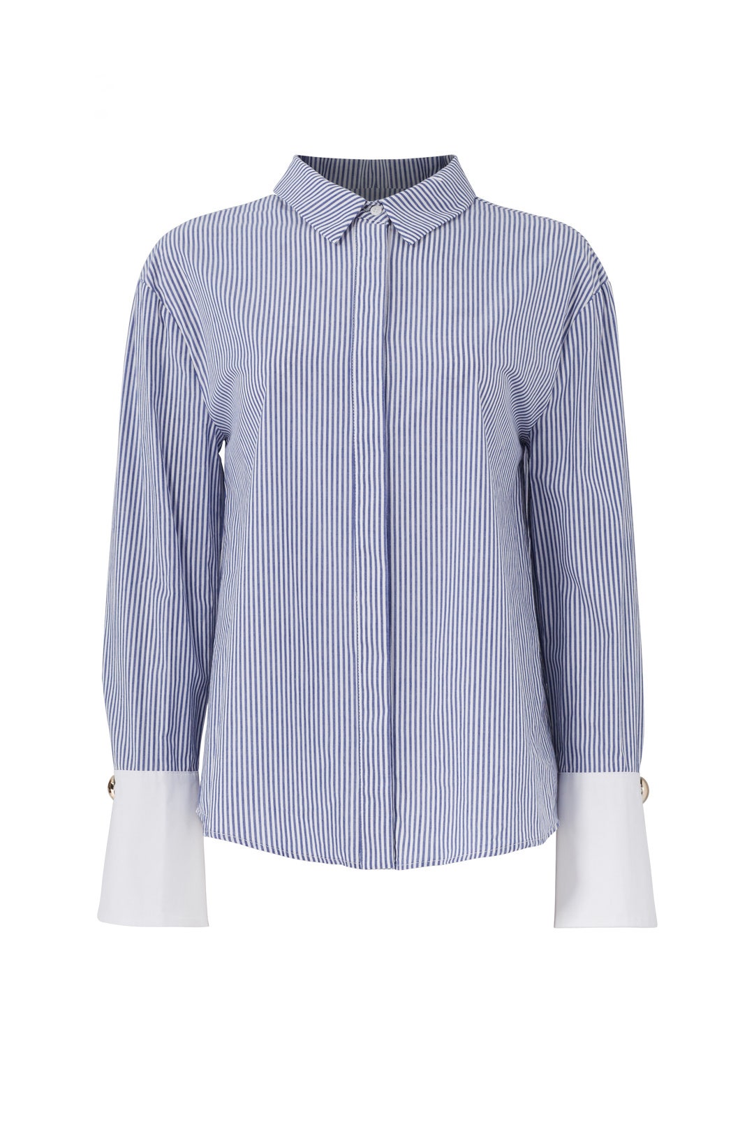 Blue Printed Contrast Top by English Factory