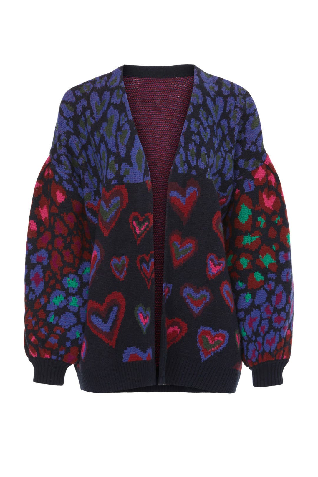 Ikat Dyed Hearts Cardigan by FARM Rio | Rent the Runway
