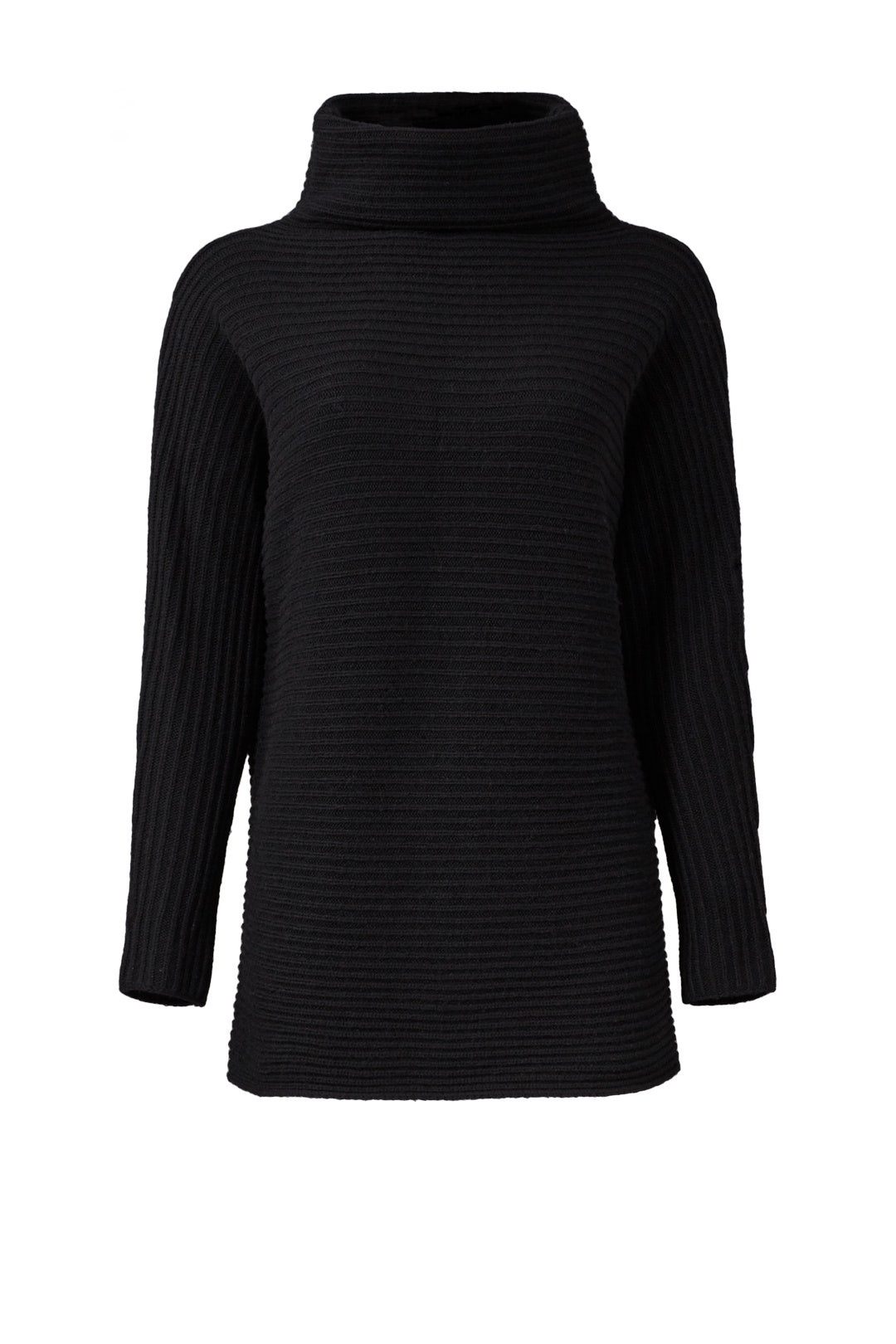 Black Mock Sweater by HALSTON