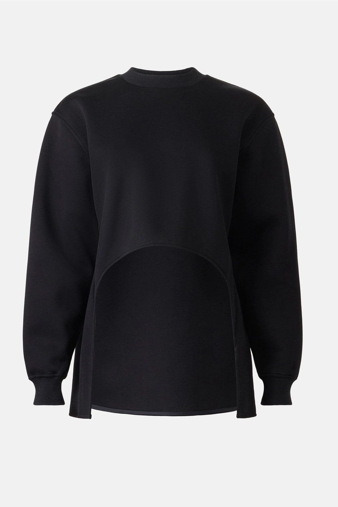 Cropped Asymmetric Hem Sweatshirt by Plan C 4