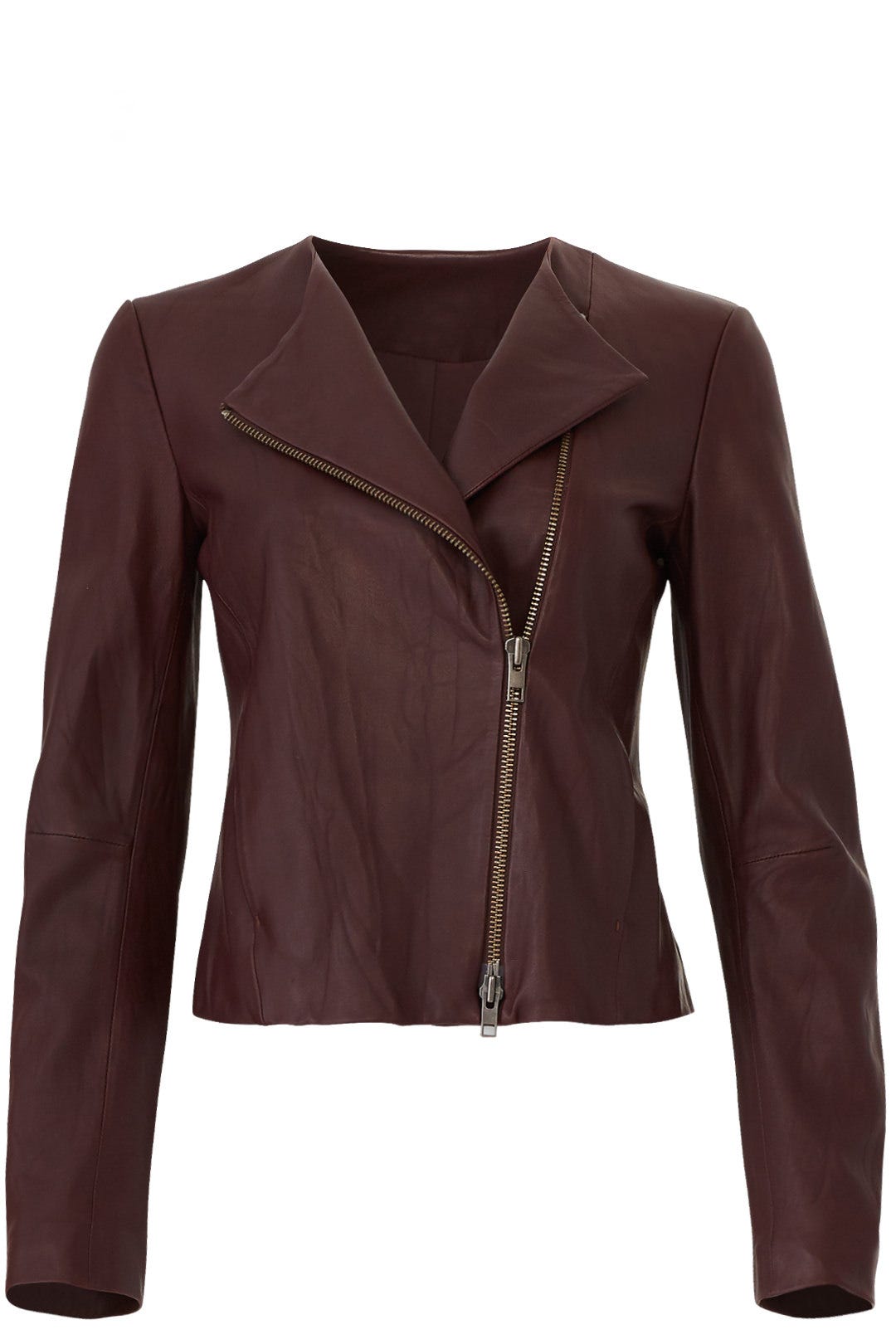 Cross Front Leather Jacket by VINCE. 3
