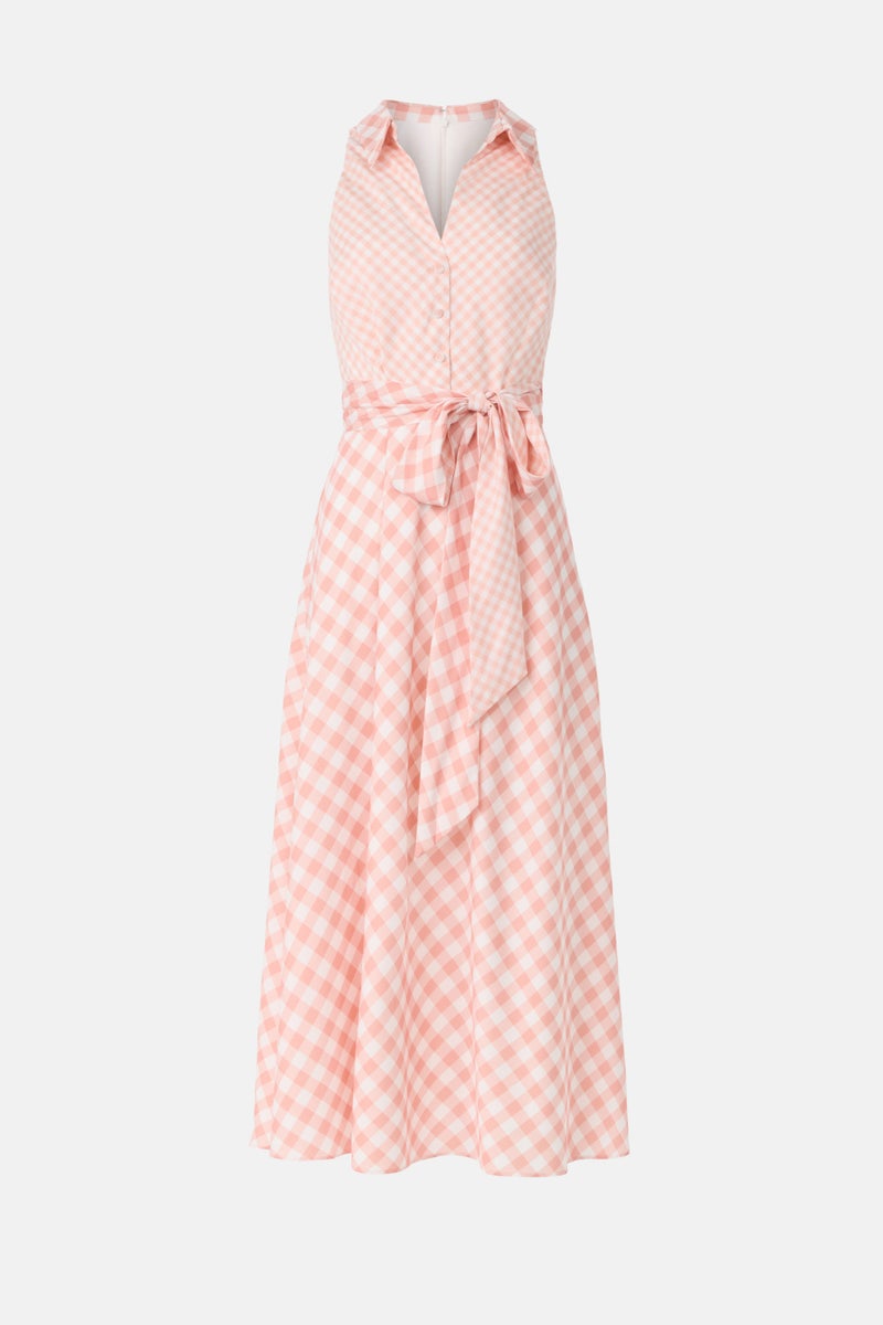 Gingham Halter Midi Dress by Badgley Mischka - Photo 4