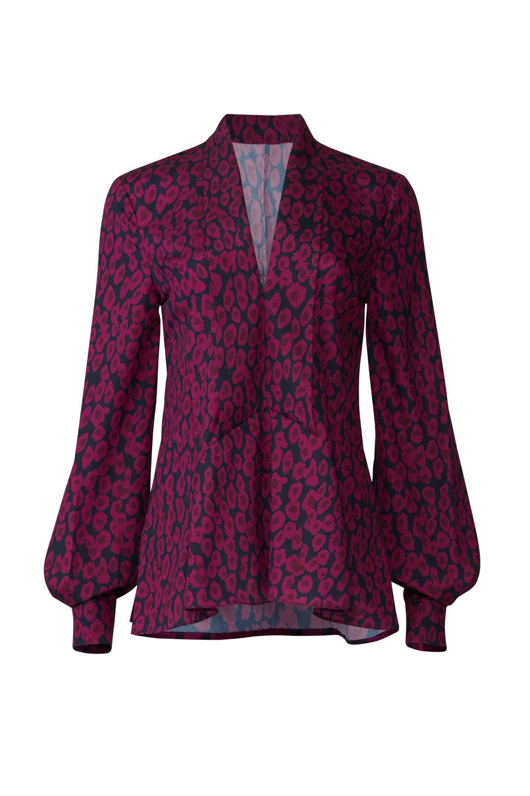 Plum Animal Print Blouse by Derek Lam Collective for $35 | Rent the Runway