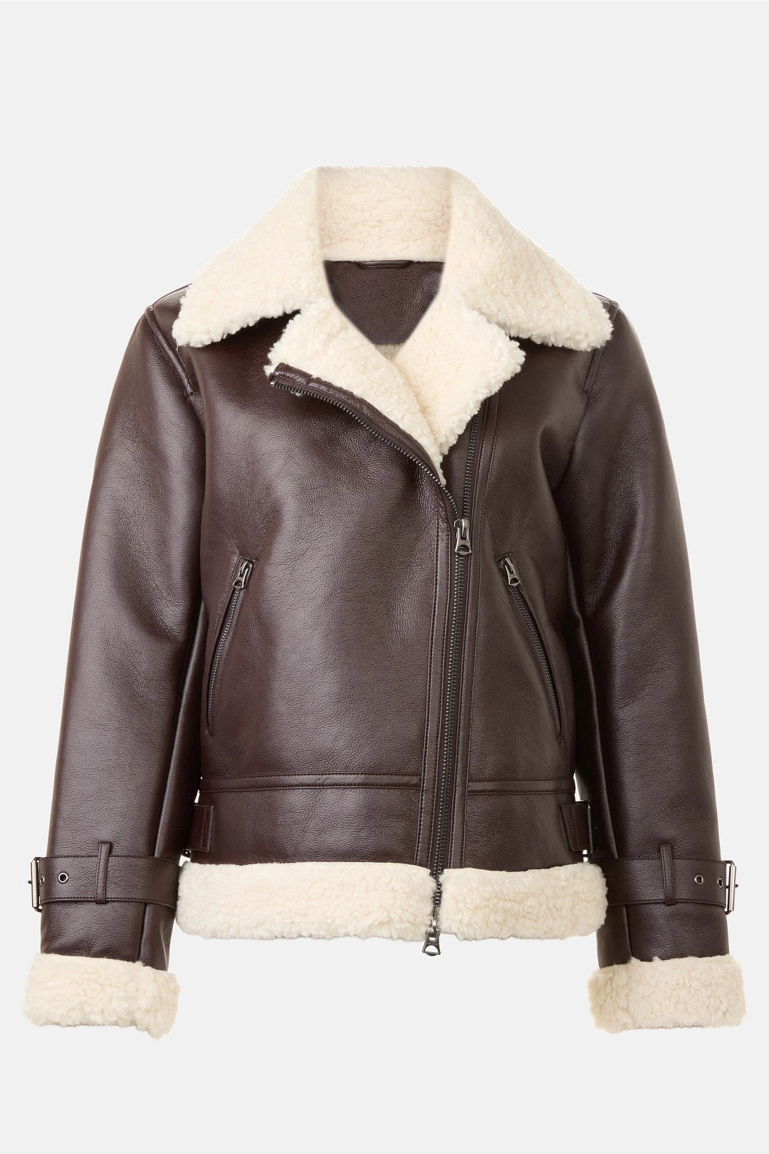 Vegan Leather Sherpa Jacket by Hudson 4