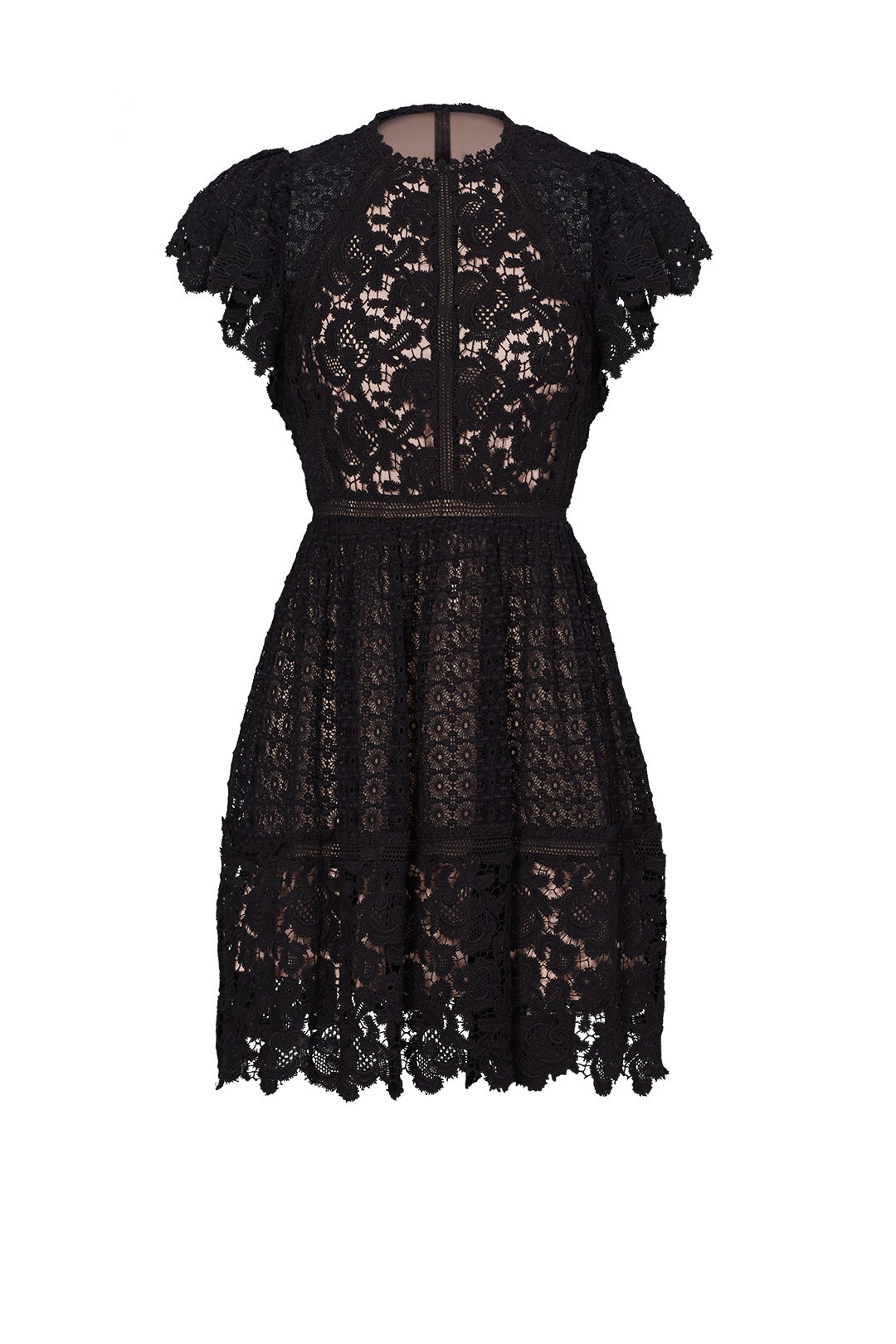 Black Lace Mix Dress by Rebecca Taylor NYC 3