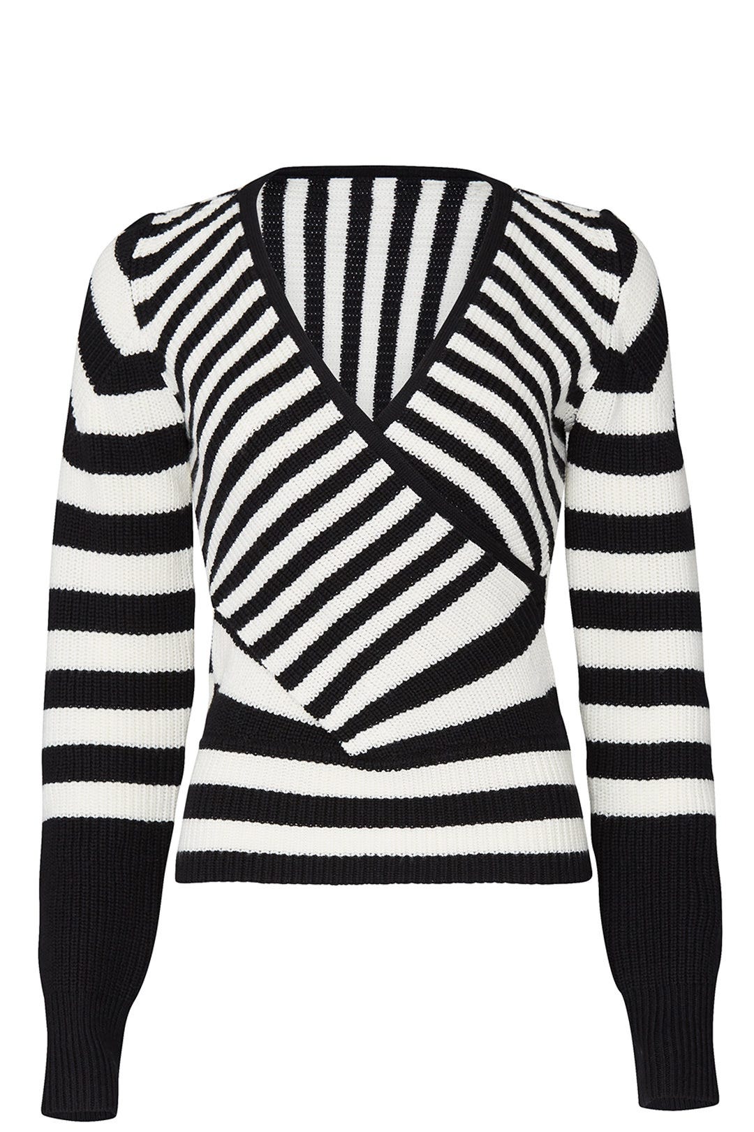 Striped Crossover Sweater by Tome 3