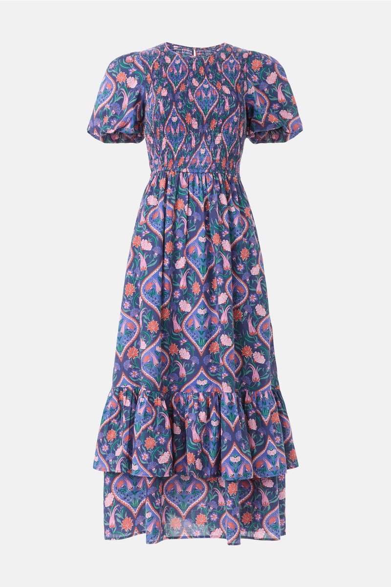 Ana Tapestry Pink Midi Dress by FARM Rio | Rent the Runway