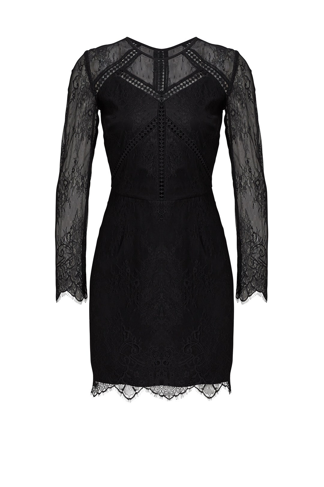 Black Lace Illusion Dress by Greylin 3