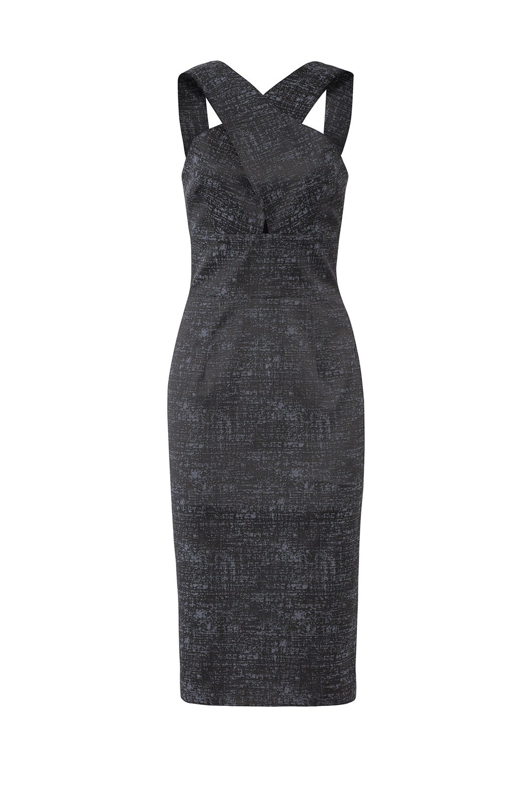 Grey Cross Neck Dress by Hunter Bell
