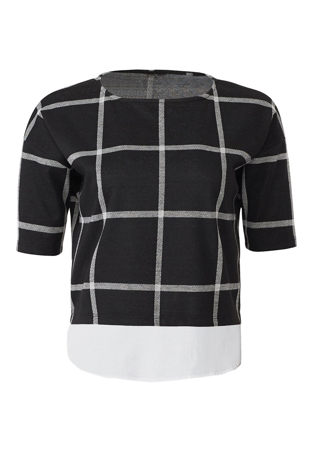 Windowpane Two Tone Top by Slate & Willow