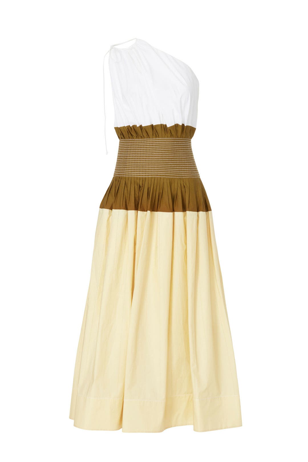 ワンピース Tory Burch FW22 COLORBLOCK DRESS (142036_915) Colorblock One Shoulder Dress by Tory Burch | Rent the Runway