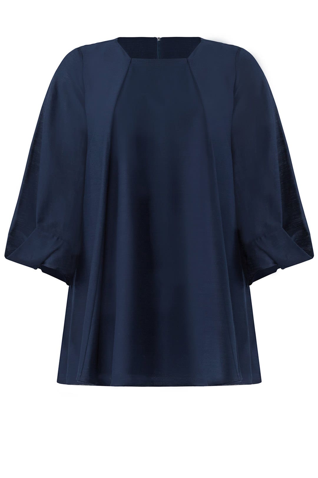 Dark Ink Voile Dress by HALSTON 3