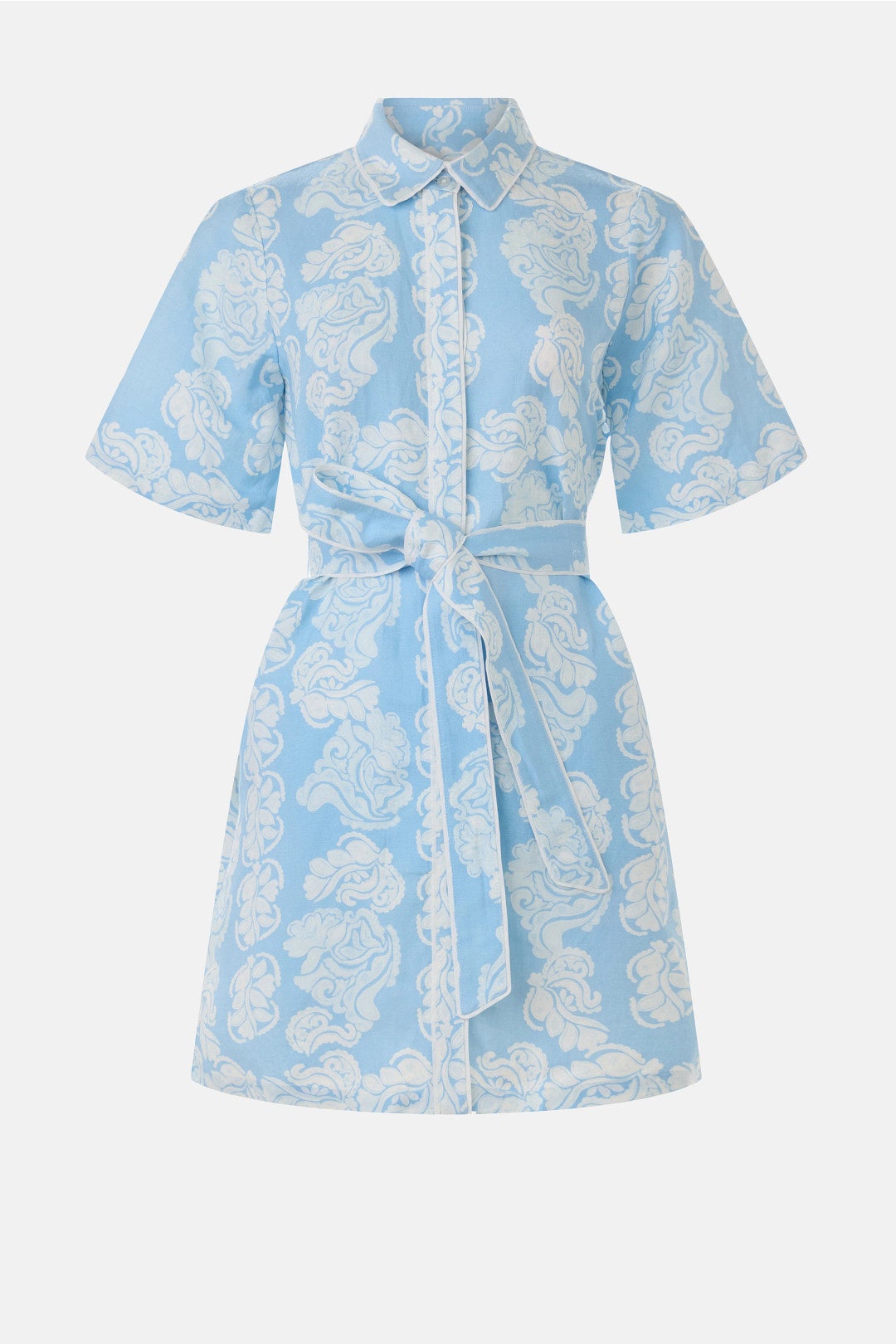 Tie Waist Mini Shirt Dress by Peter Som x RTR
