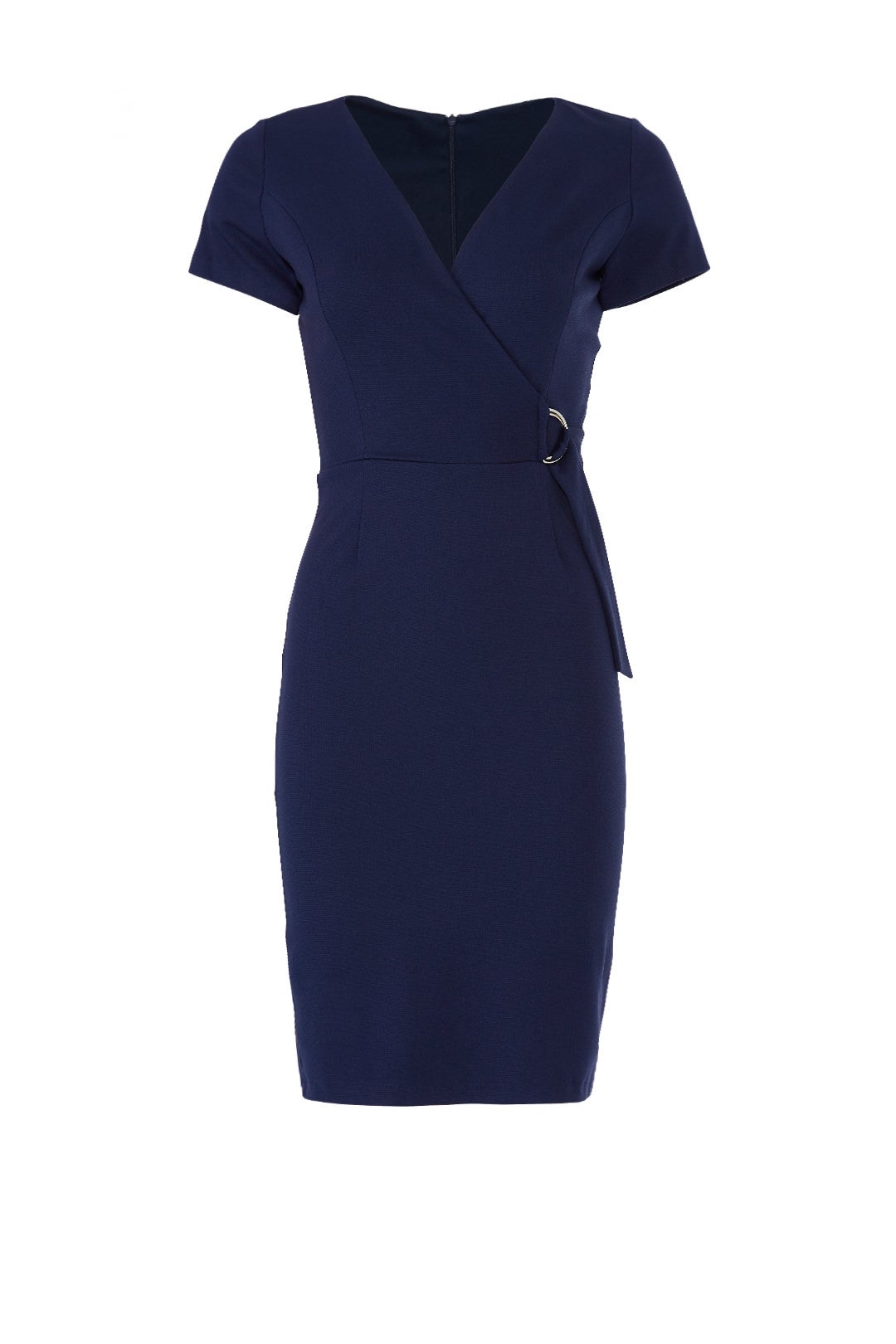 Navy Faux Wrap Sheath by Slate & Willow