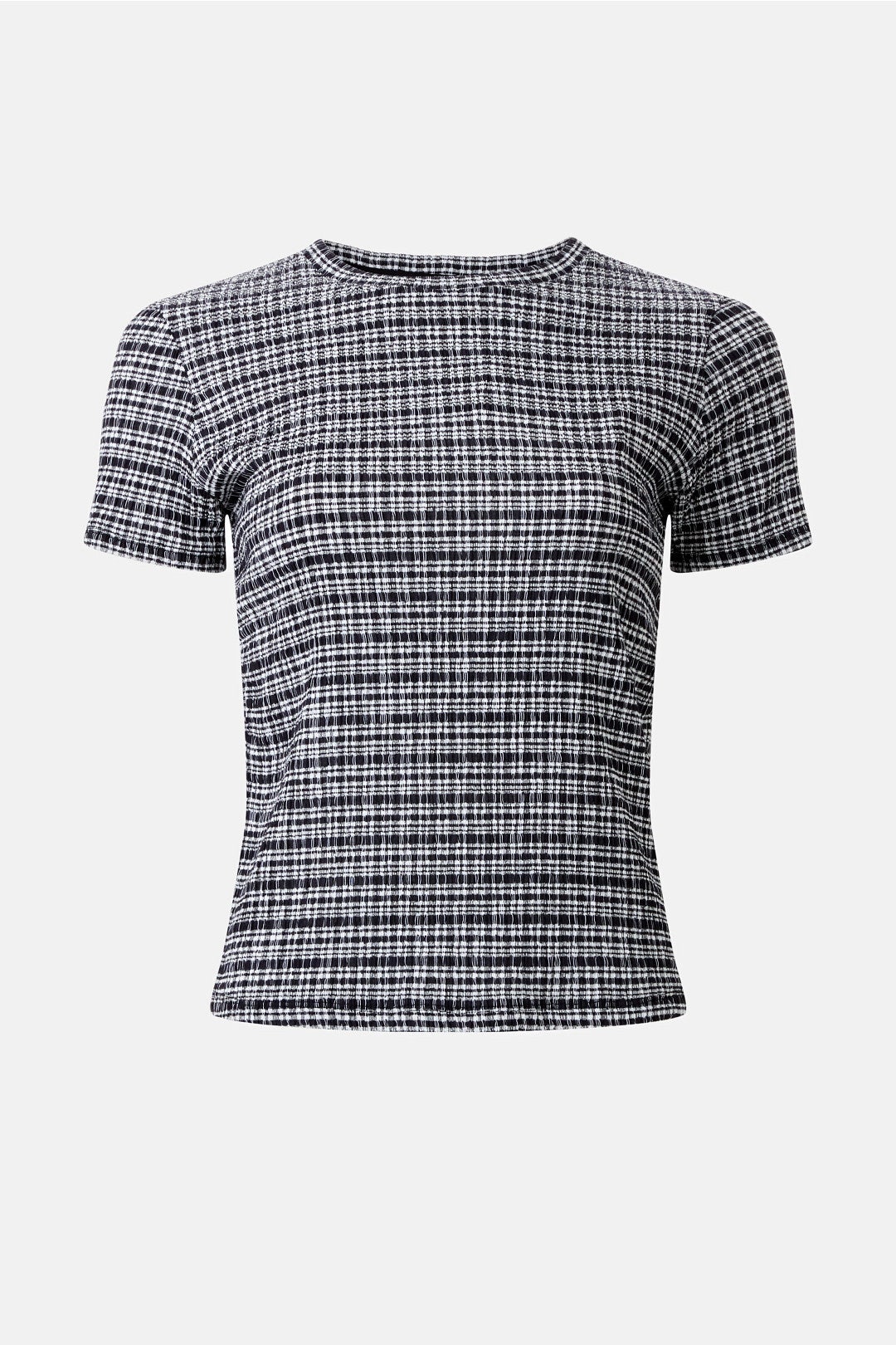 Plaid Crew Neck Top by VINCE.