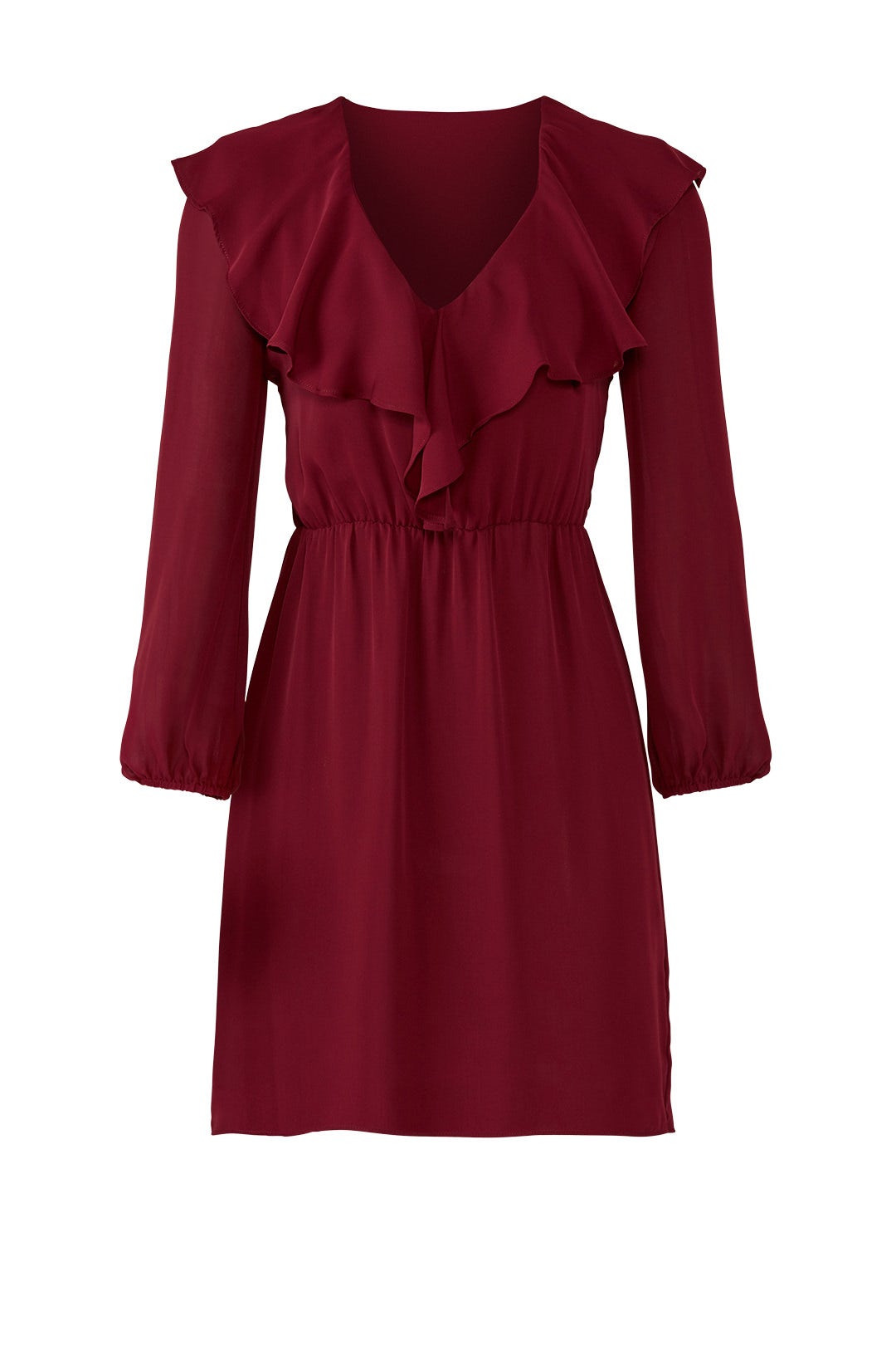 Ruffled Bordeaux Dress by Amanda Uprichard