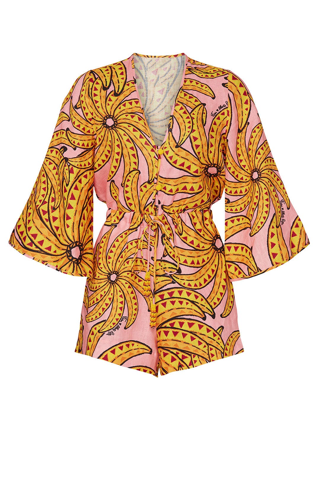 Banana Floral Linen Romper by FARM Rio 4