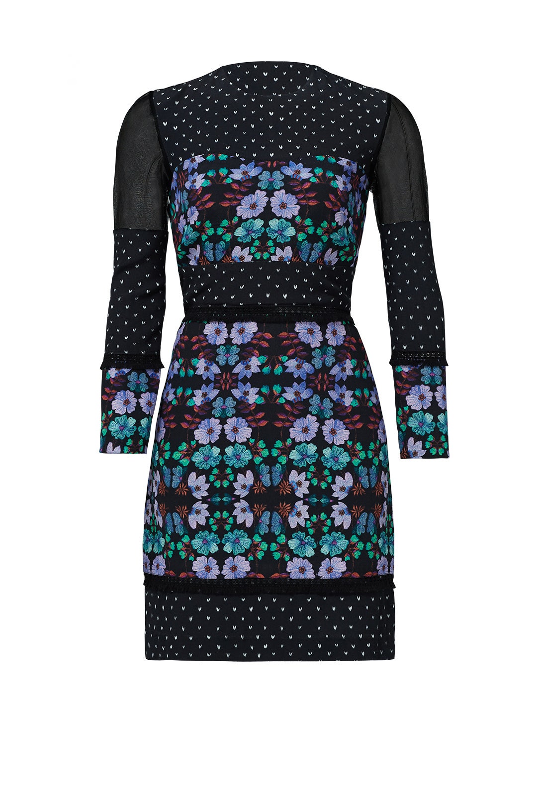 Nordic Flower Mini Dress by Nicole Miller