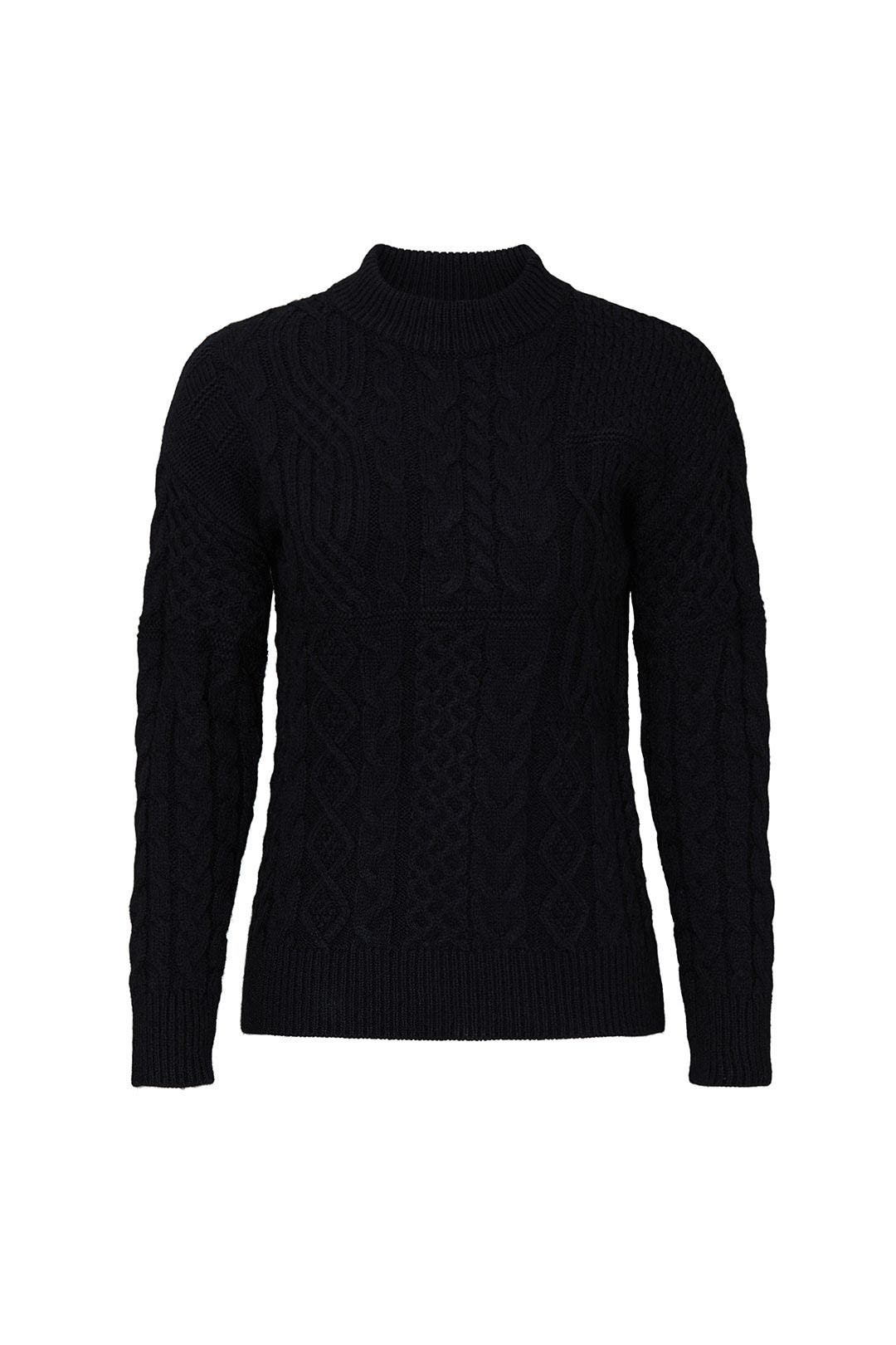 Black Cable Knit Sweater by VOX LUX 4
