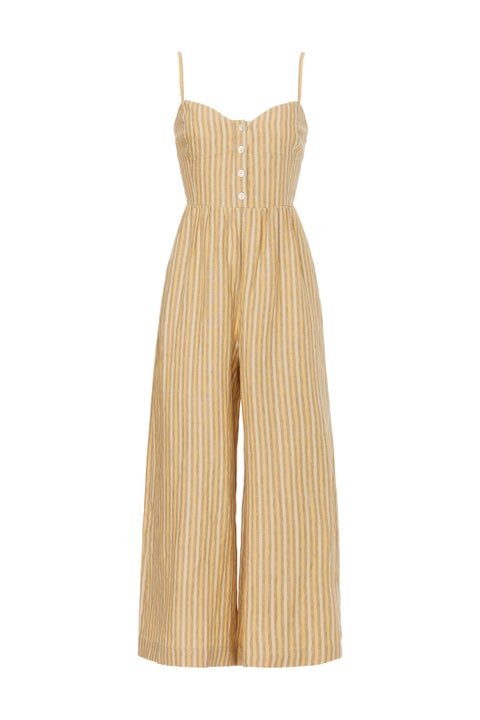 Karlee Pinstripe Linen Jumpsuit