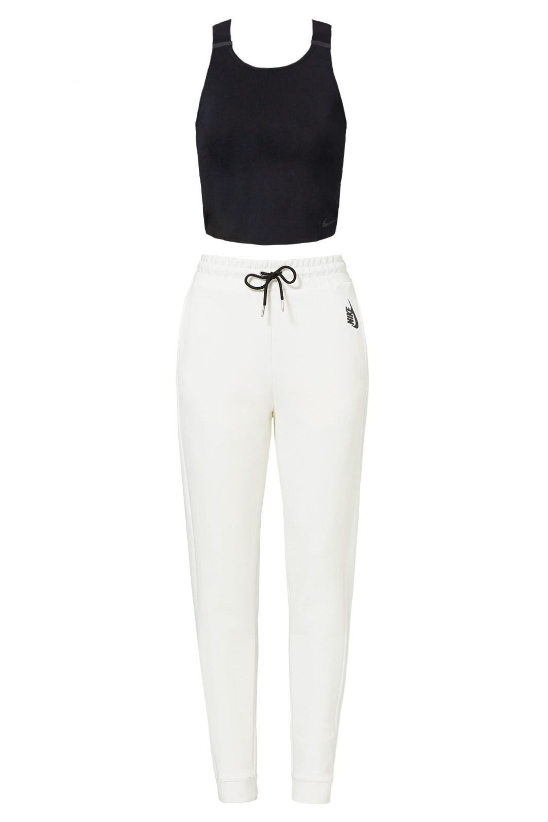 Base Layer Black Tank & White Pant by Nike 3