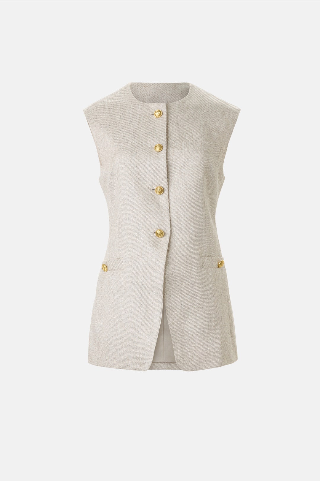 Nolah Button Front Vest by Reiss