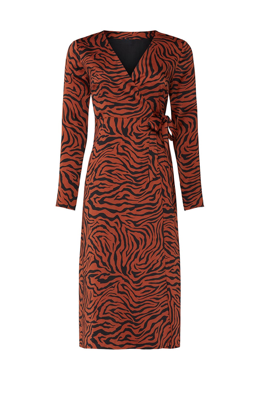 Brown Zebra Wrap Dress by Sweet Baby Jamie 4