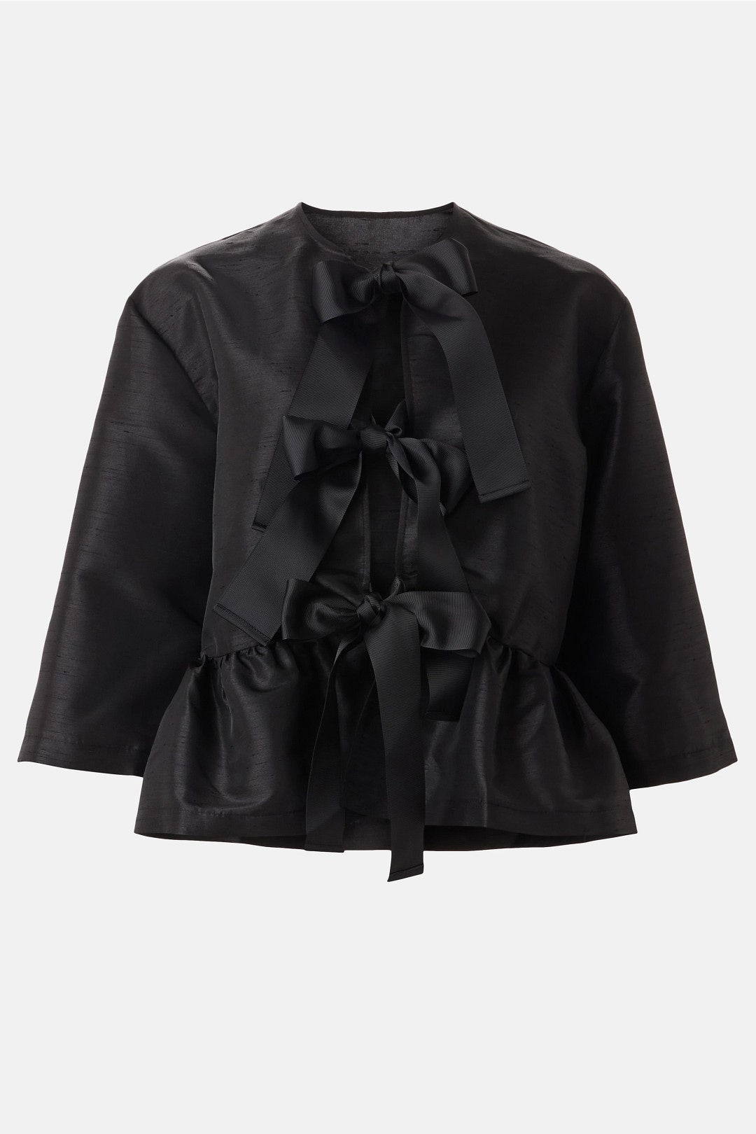 Crispy Peplum Bow Blouse by Stella Nova 4