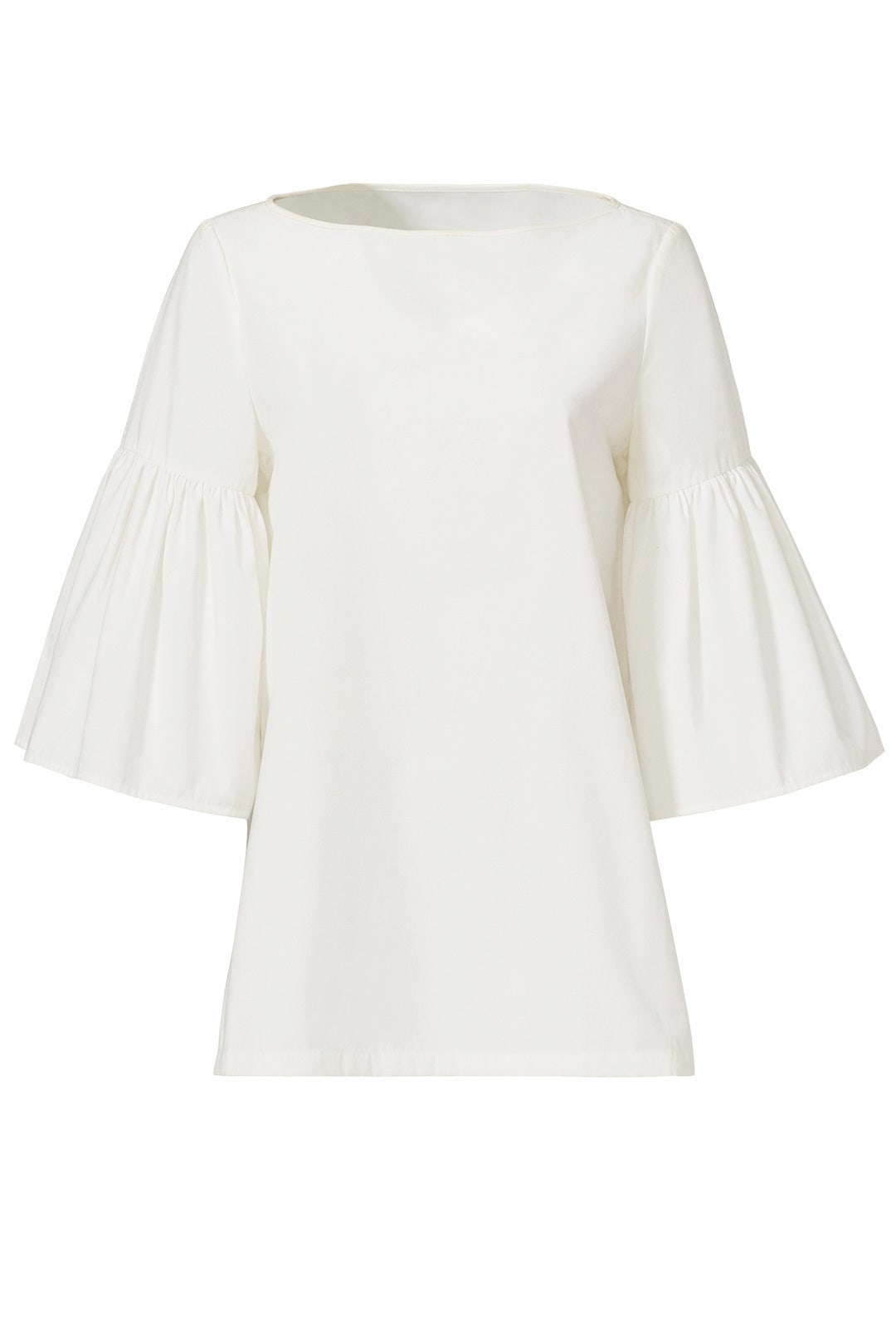 White Cotton Bell Sleeve Tunic by Suno 3