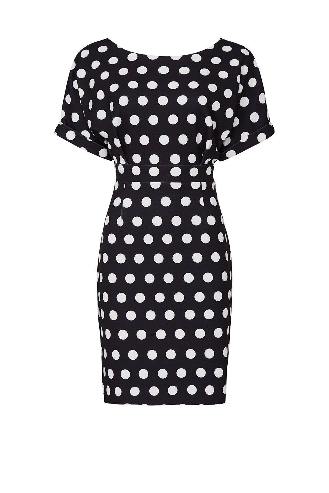 Polka Dot Dropped Shoulder Sheath by Alexia Admor