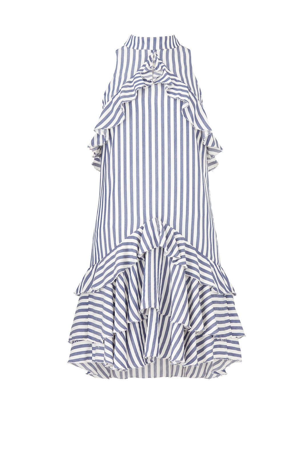 Sailor Stripe Ruffle Dress by Nicole Miller