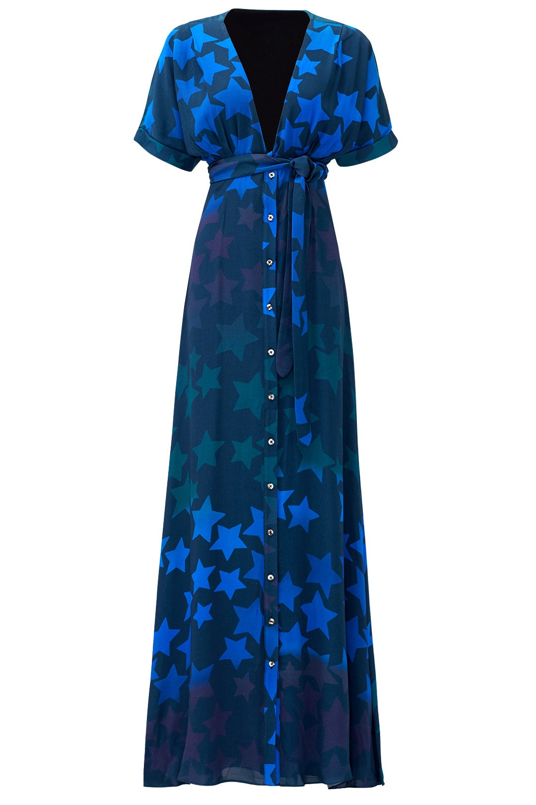 Navy Star Blast Tie Front Dress by Mara Hoffman 3