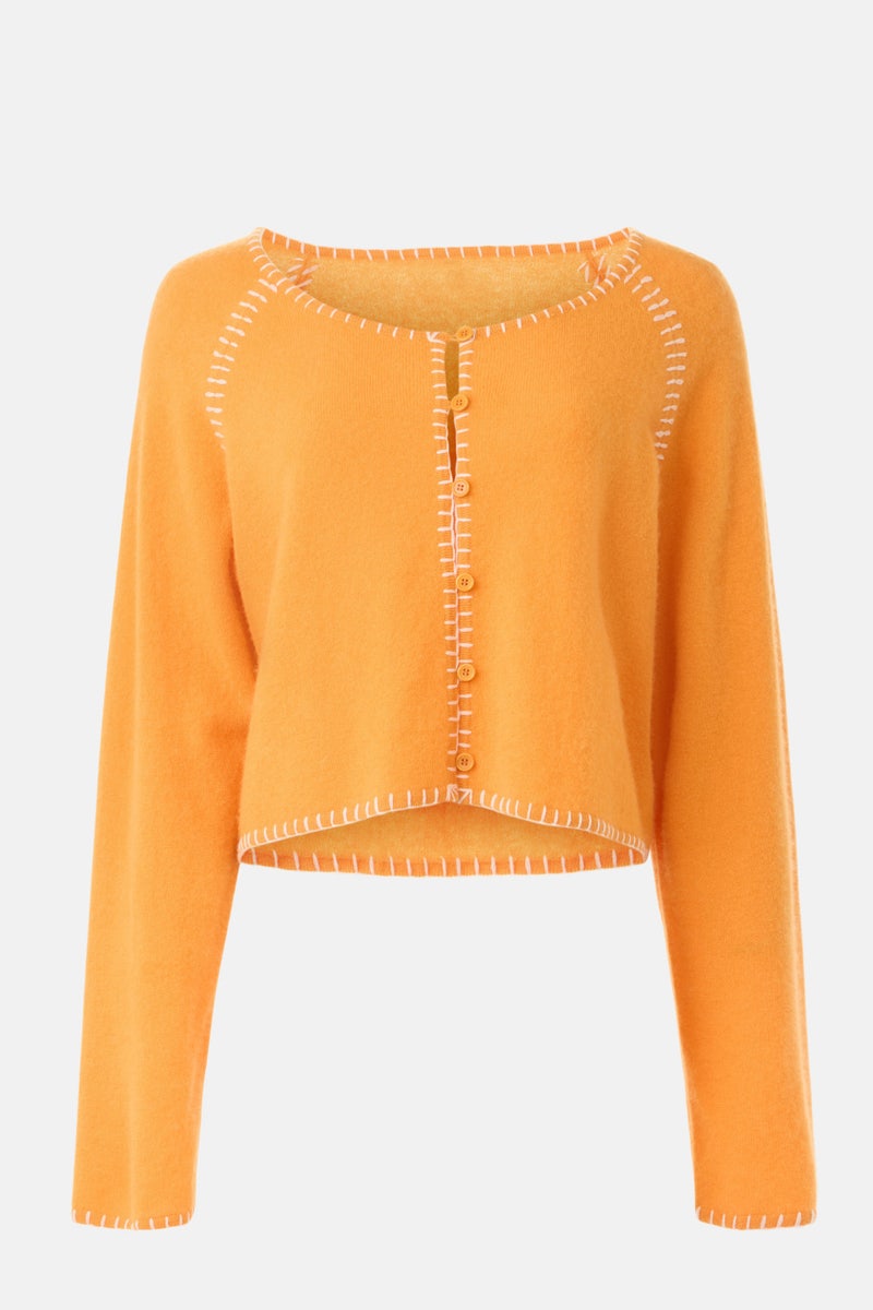 Embroidered Raglan Cardigan by NAADAM - Photo 4
