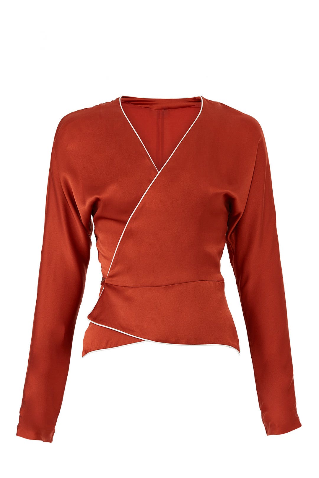 Rust Piping Wrap Top by Nicholas 3