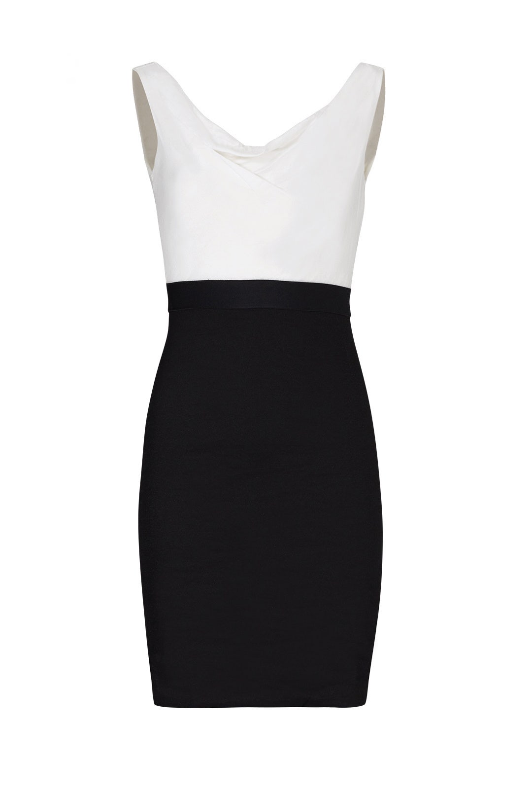 Cowl Two-Tone Dress by Nicole Miller