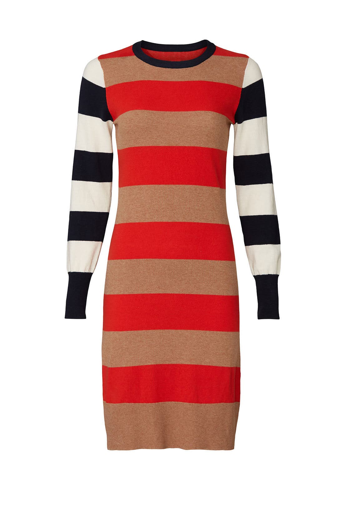 CHANEL★素敵！22K Multi Stripe Sweater Dress CHANEL color Block Sweater Dress Knit Tunic Designer Gold