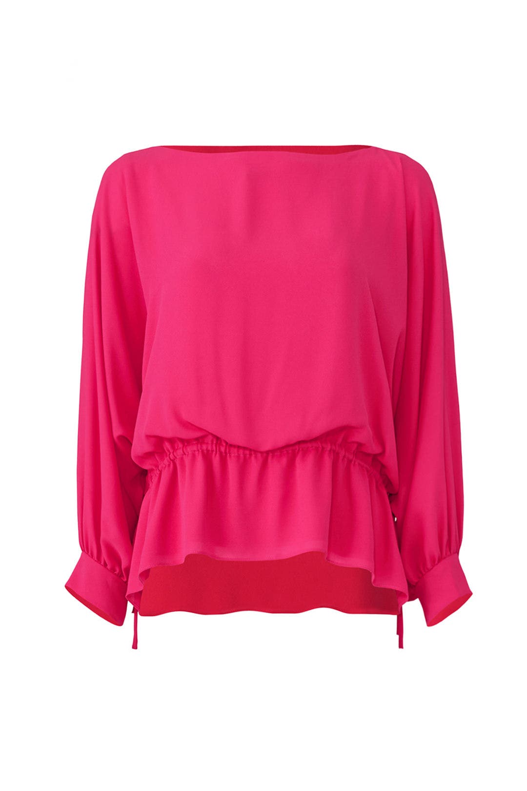 Fuchsia Poet Sleeve Top by Josie Natori