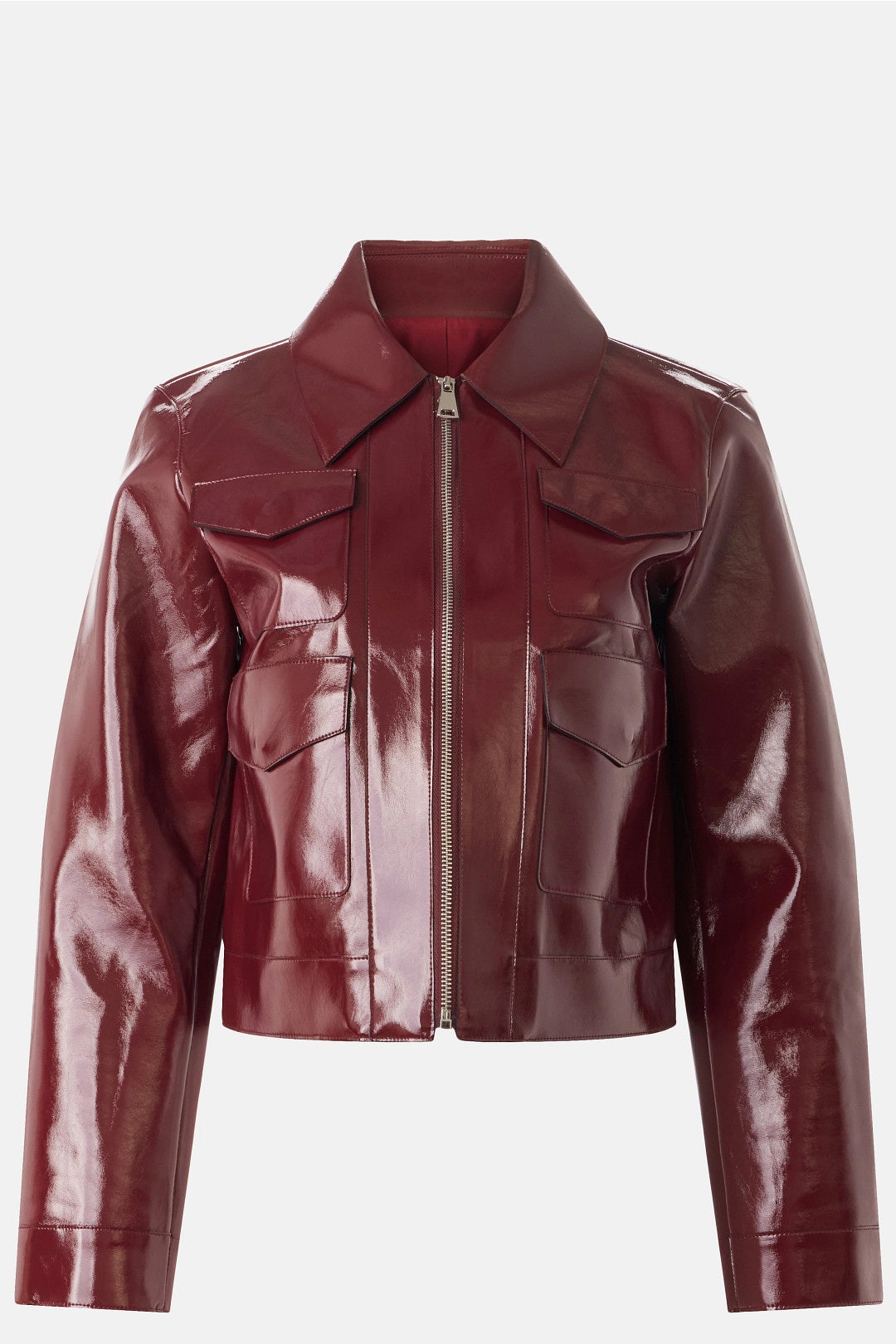 Patent Faux Leather Jacket by Ronny Kobo x RTR 4