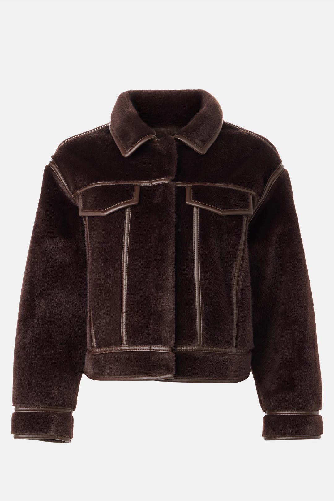 Monge Collarless Faux Fur Jacket by ZAPA | Rent the Runway