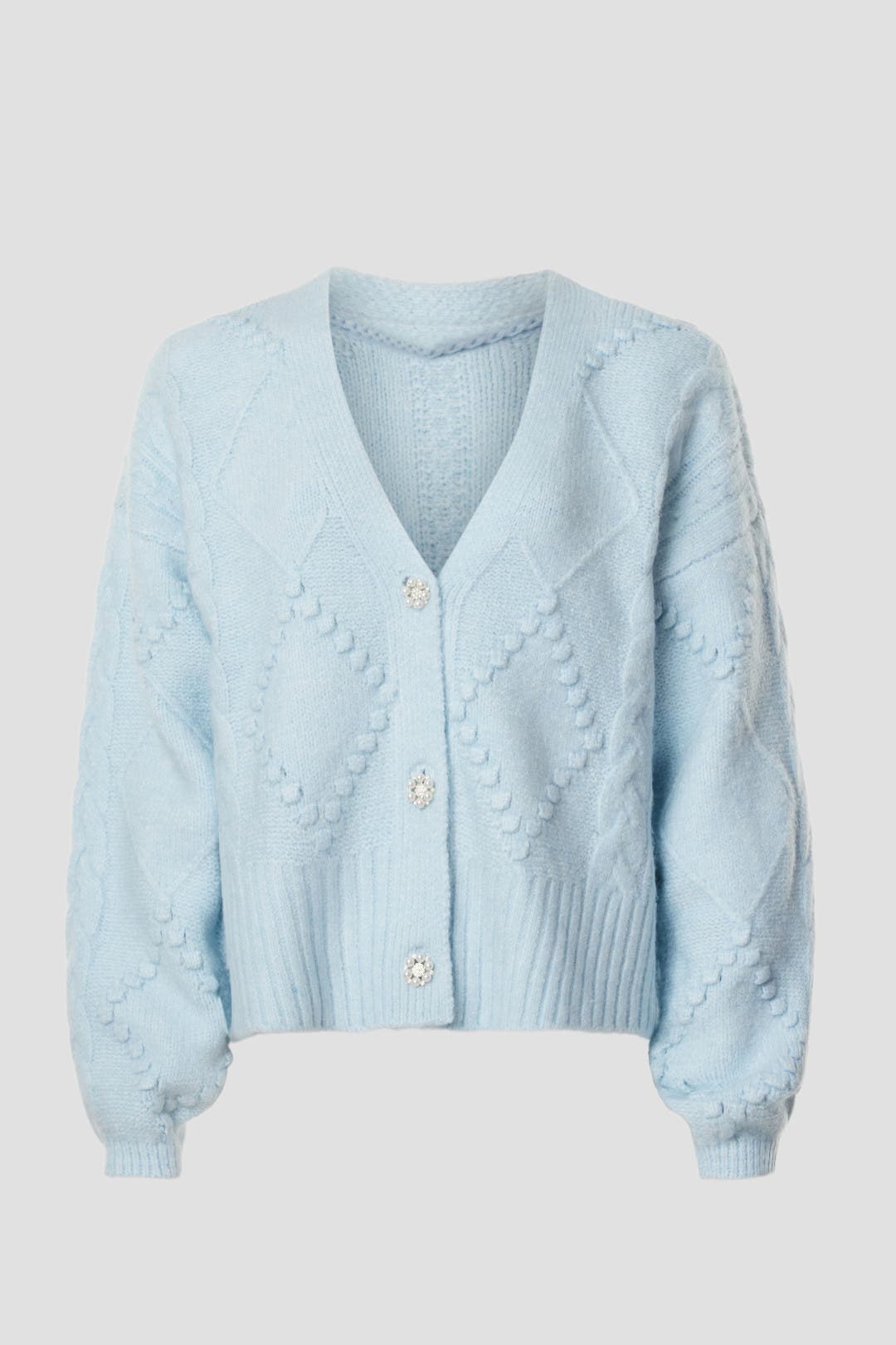Blue Cable Cardigan by 525 America | Rent the Runway